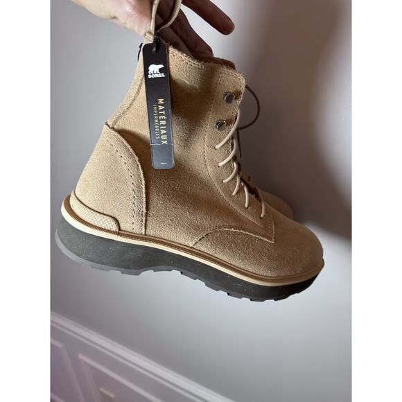 SOREL Lace-up Hi-line boots canoe tawny buff NEW Retail $185 - Size 10 NIB - Picture 12 of 15